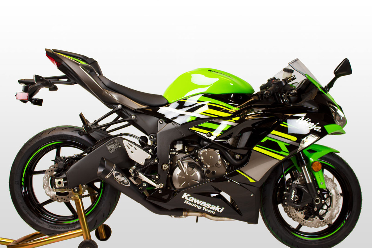 M4 09-23 Kawasaki ZX-6R/ZX636 GP19 Full Exhaust - Black Canister
