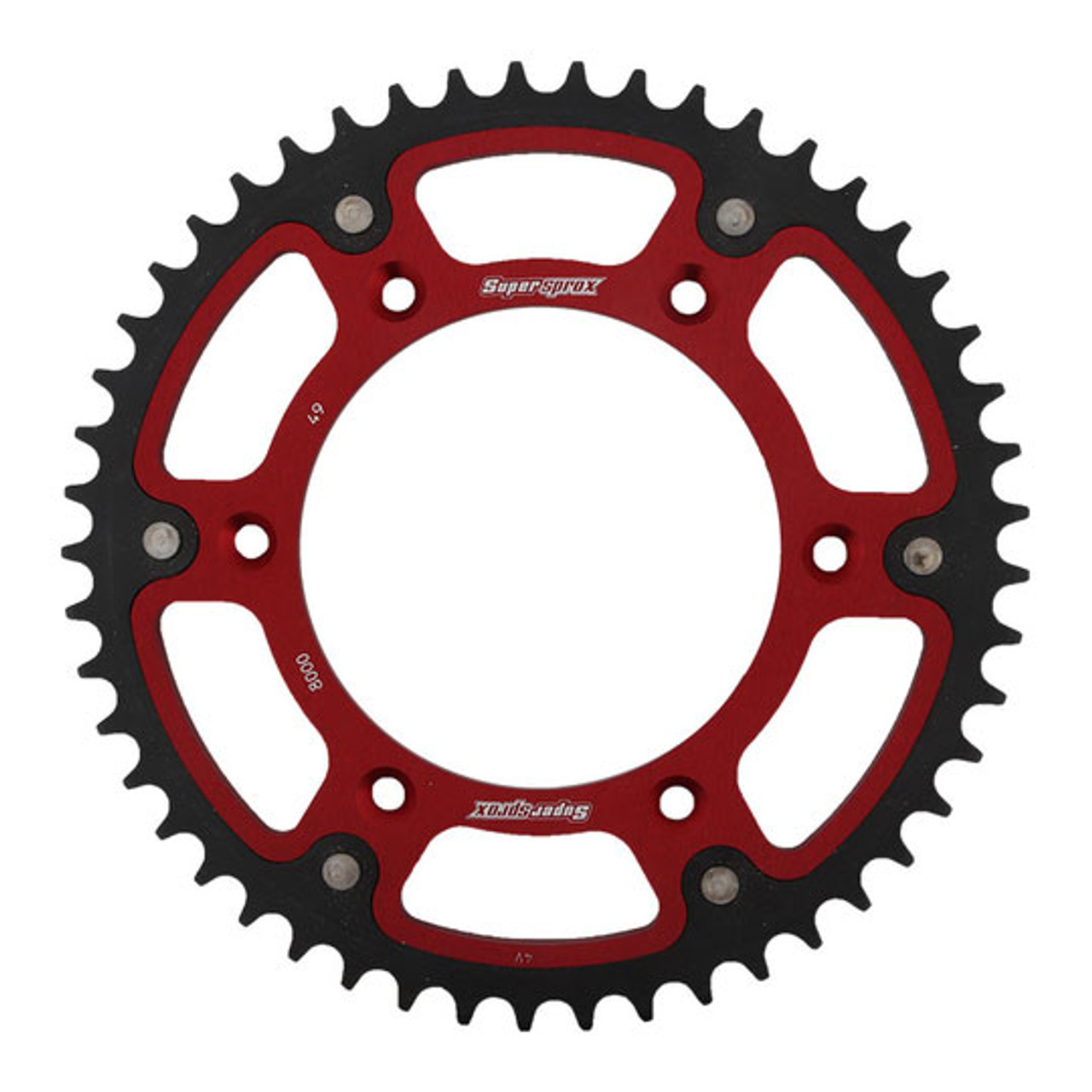 Supersprox 520 Stealth Steel/Aluminum Rear Sprocket - Red - MotoMummy