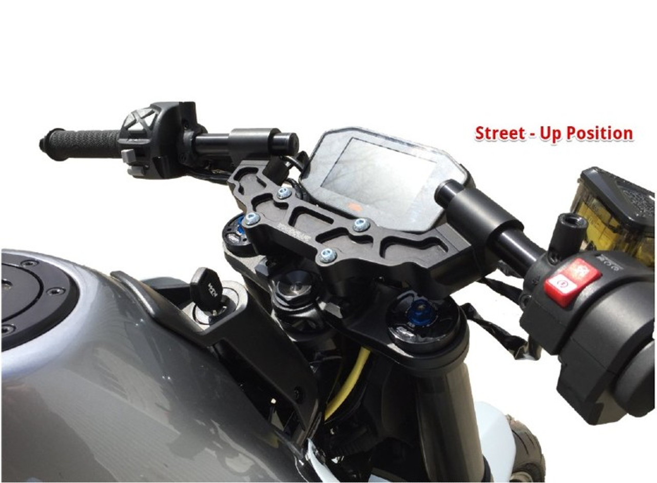 K Woodcraft Clip-On Adapter Plate: 18-21 KTM Duke 790/890