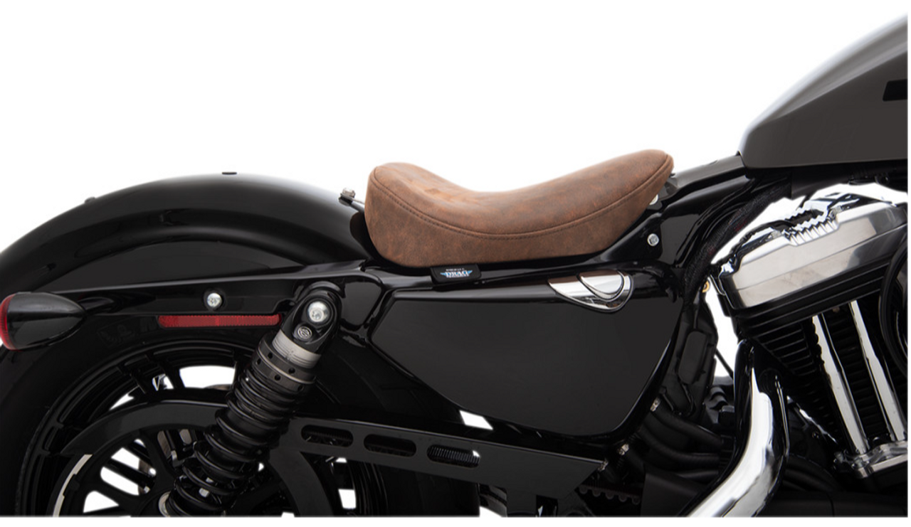 Brown leather bobber deals seat
