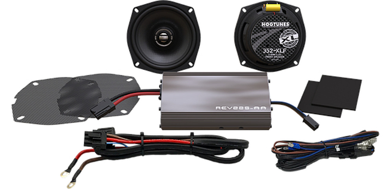 Speaker and Amp Kit 98-13 FLTR//X Hogtunes REV 225 SG Kit-AA Frt