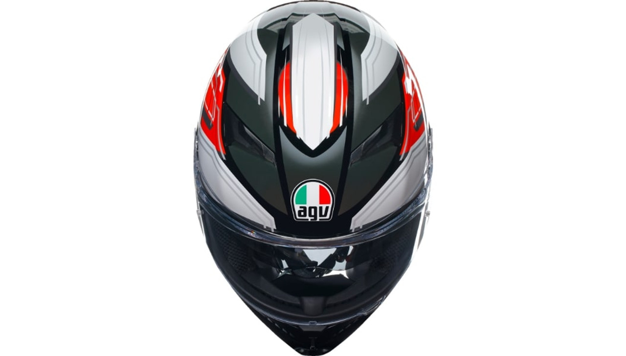 AGV K3 Wing Helmet - Red/Green/White - MotoMummy