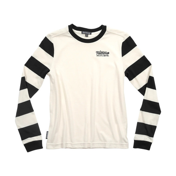 Fasthouse Youth Jailbreak Stripe Long Sleeve Tee - Natural - MD - 1908-6022