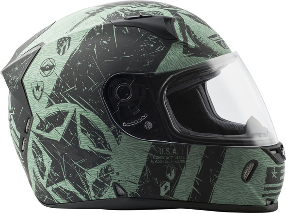 Fly Racing Revolt Liberator Helmet - Matte Black/Green - Small