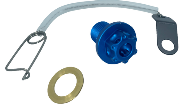 Powerstands Racing Magnetic Oil Drain Plug - M12 x 1.25 x 17 mm - Blue