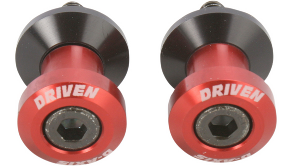 Driven Racing D-Axis Swingarm Spools - 8mm - Red