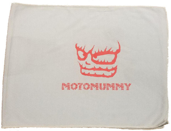MotoMummy Cooling Towel - Light Gray with Red Logo
