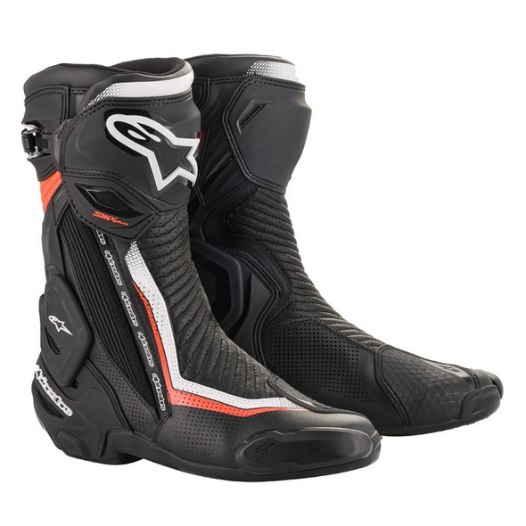 Alpinestars SMX Plus v2 Vented Boots - Black/White/Red -Size  EU 45 - 2221119-1231-45