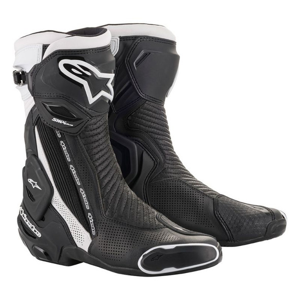Alpinestars SMX Plus v2 Vented Boots - Black/White - Size EU 48 - 2221119-12-48