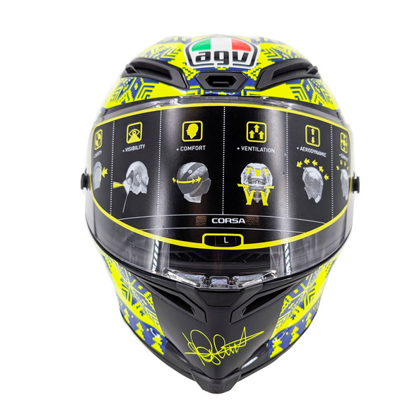 AGV Corsa Limited Edition - Rossi 2015 Winter Test "Ugly Sweater" Helmet  - Large