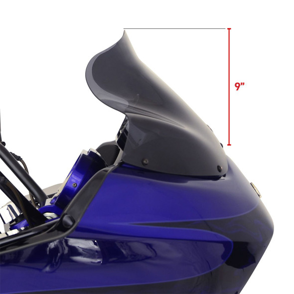 Klock Werks Flare Windshield: 98-13 HD Touring Models - Dark Smoke - 12" - KWW-01-0232 - [Demo]