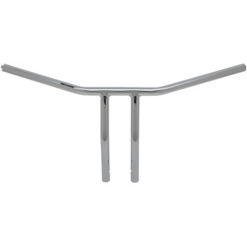 Drag Specialties 1" Curved T-Bar Handlebars - Harley-Davidson Dyna/Softail/Sportster Models (TBW) - 10" - Chrome - 0601-4230