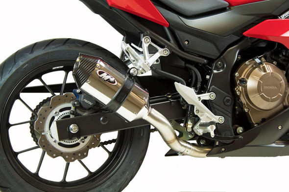 M4 16-26 Honda CBR500R Slip-On Exhaust - Polished Canister