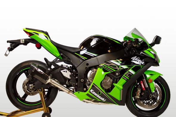 M4 16-26 Kawasaki ZX-10R Tech1 Titanium Piping Full Exhaust - Carbon Canister