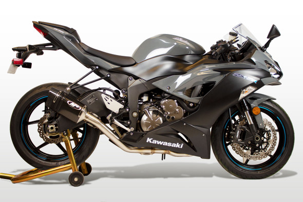 M4 09-26 Kawasaki ZX-6R/ZX636 Tech1 Full Exhaust - Carbon Canister