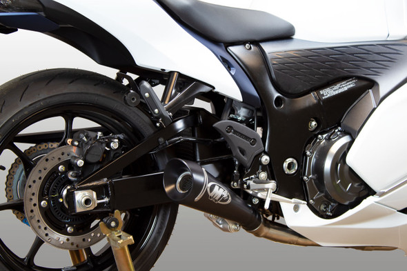 M4 08-26 Suzuki Hayabusa Full Exhaust System - Black GP19 Canister