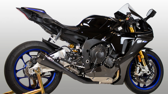 M4 15-26 Yamaha R1 RM1 Half Exhaust System - Black Canister