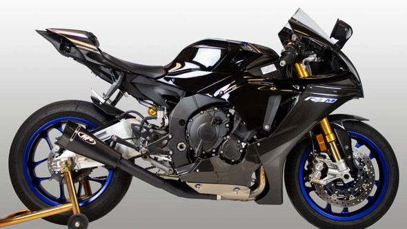M4 15-26 Yamaha R1 RM1 Half Exhaust System - Black Canister
