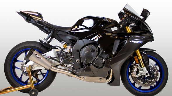 M4 15-20 Yamaha R1 RM1 Titanium Piping Full Exhaust - Titanium Canister