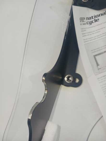 National Cycle Spartan Windshield: 1980-2013 Harley-Davidson FX Models - Clear - Quick Release - [Demo]