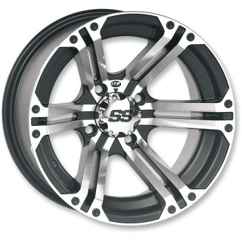 ITP Alloy Front Wheel: 1992-2023 Kawasaki Models - Black/Silver - 14"X6" - [Demo]