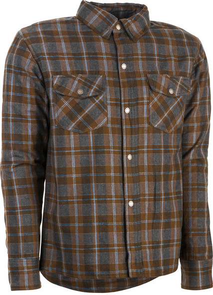 Highway 21 Marksman Flannel Jacket - Brown/Tan - 3XL - 489-11833X