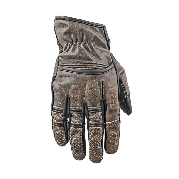 Speed and Strength Rust and Redemption Leather Gloves - Olive  - Small - 878626
