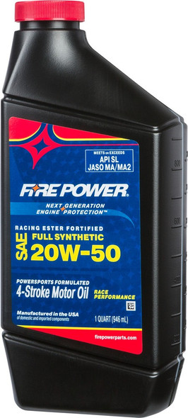 Fire Power 4T Synthetic Oil with Ester - 20W-50 - 1 Quart