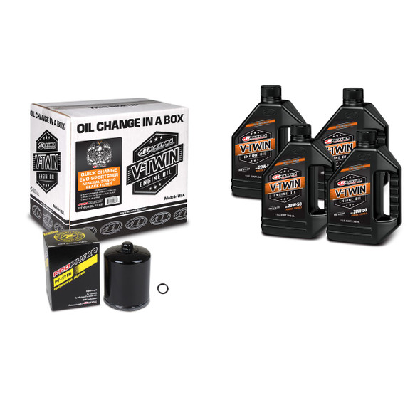 Maxima EVO/Sportster Quick Oil Change Kit - Black Filter