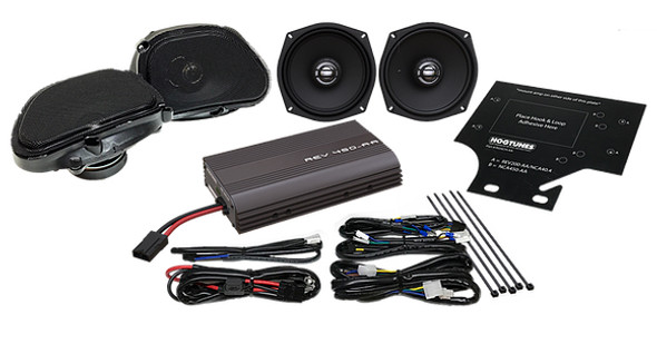 Hogtunes Amplifier/Speaker Kit: 98-13 Harley-Davidson Road Glide Models - REV450RGUKIT-AA