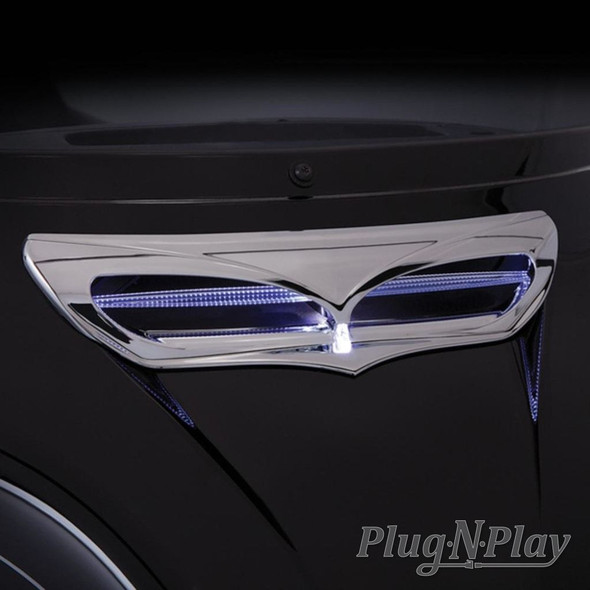 Ciro LED Fairing Vent Trim without Strip Lights: 2014+ Harley-Davidson Touring Models