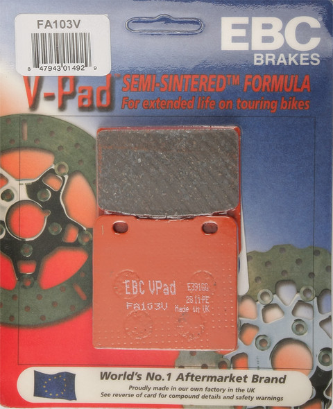 EBC V-Series Semi-Sintered Front Brake Pads