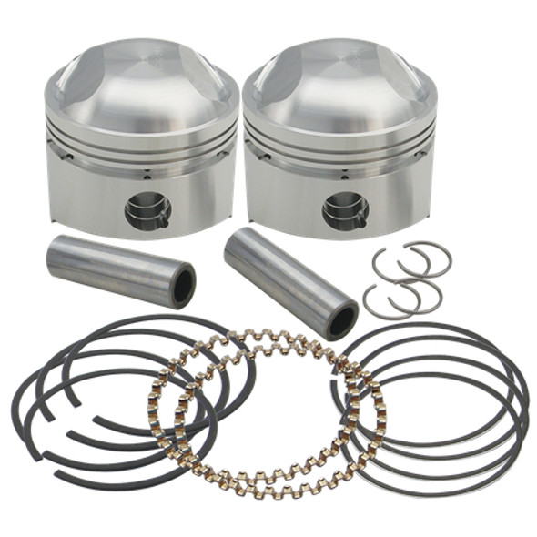 S&S Cycle Standard LC Forged Piston Kit: 41-78 Harley-Davidson Big Twin OHV Models - 3-7/16" - 106-5495