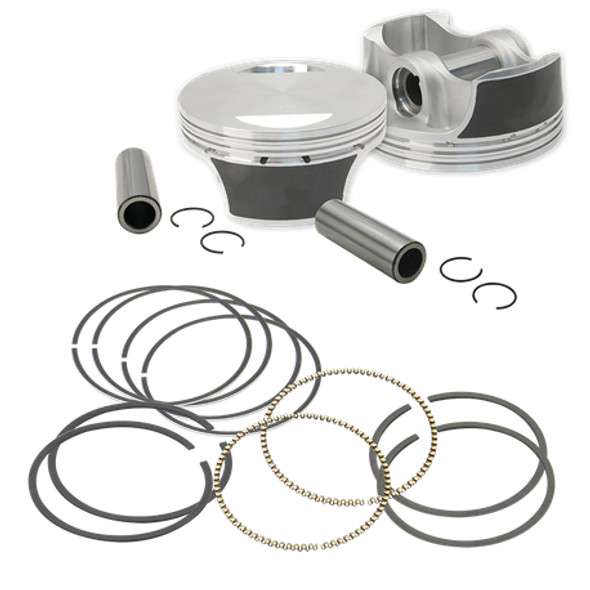 S&S Cycle Big Bore Forged Piston Kit: 99-06 Harley-Davidson Big Twin Models - 3.927" - 106-3688