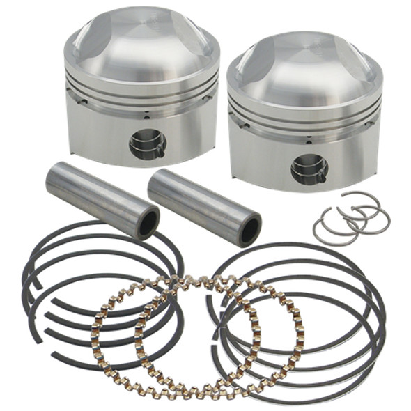 S&S Cycle LC Forged Piston Kit: 41-78 Harley-Davidson Big Twin OHV Models - 3-7/16" +.030" - 106-5498
