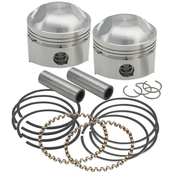 S&S Cycle LC Forged Piston Kit: 41-78 Harley-Davidson Big Twin OHV Models - 3-7/16" +.020" - 106-5497