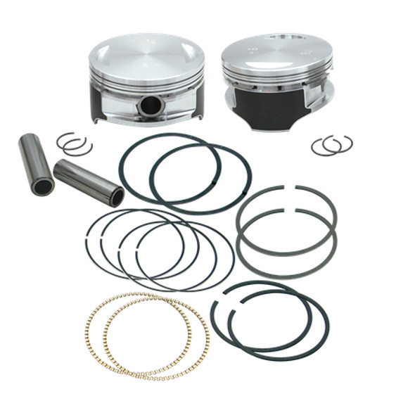 S&S Cycle Bore Forged Piston Kit: 99-16 Harley-Davidson Big Twin Models - 3-7/8"+.005" - 92-1214