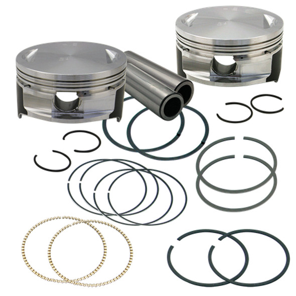 S&S Cycle Bore Forged Stroker Piston Kit: 99-16 Harley-Davidson Big Twin Models - 3-7/8"+.020" - 92-1212