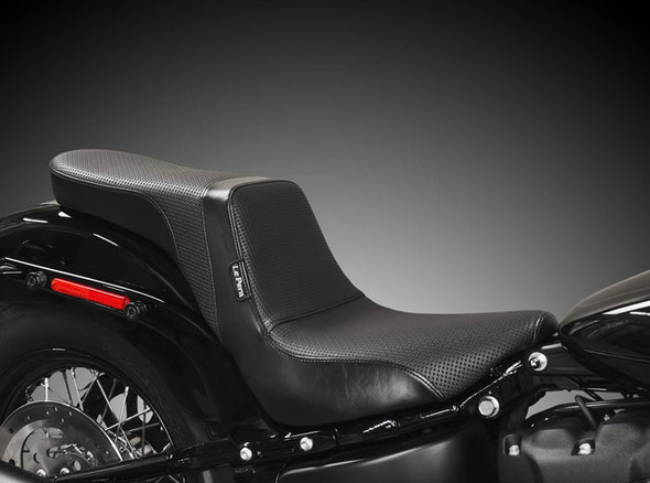 Le Pera Daytona 2-Up Basketweave Seat: 18-20 Harley-Davidson Softail Low Rider Models