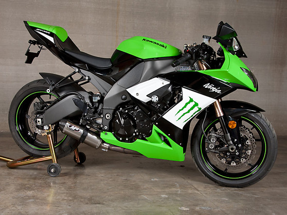 M4 08-11 Kawasaki ZX-14 Retro Drag Dual Slip-On Exhaust