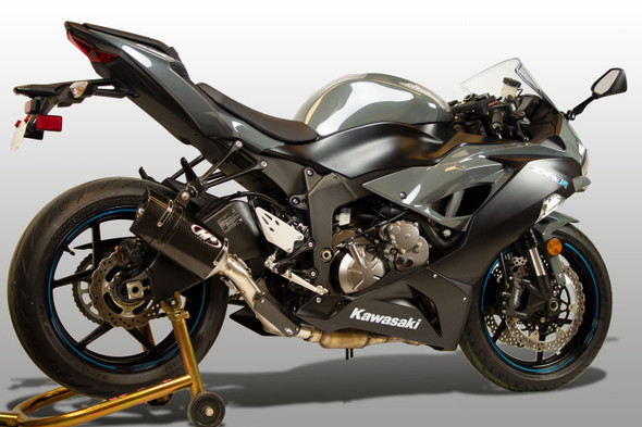 M4 09-20 Kawasaki ZX-6R/ZX636 Street Slayer Full Exhaust - Carbon