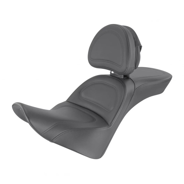 Saddlemen Explorer Ultimate Comfort Seat with Driver's Backrest: 2018+ Harley-Davidson Softail Models - 0802-1411
