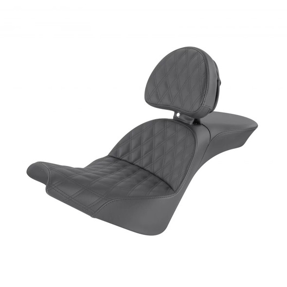 Saddlemen Explorer LS Seat with Driver's Backrest: 06-17 Harley-Davidson Softail Models