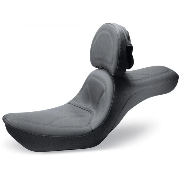 Saddlemen King 2-Up Seat with Driver's Backrest: 96-03 Harley-Davidson Dyna Models