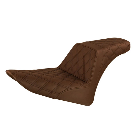 Saddlemen LS Step-Up Brown Seat: 11-17 Harley-Davidson Softail Models