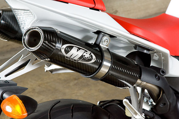 M4 09-14 Yamaha R1 Undertail Slip-On Exhaust - Carbon Canister