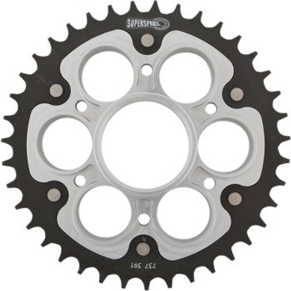 Supersprox 520 Ducati Stealth Aluminum/Steel Rear Sprocket - Silver