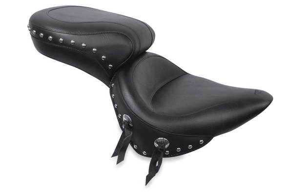 Mustang Wide Touring Studded One-Piece Seat: 84-06 Harley-Davidson Softail Models