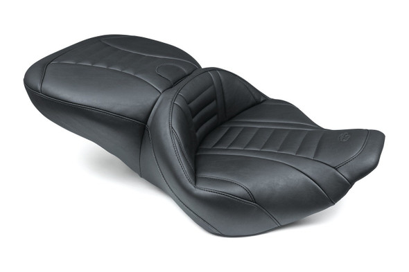 Mustang Super Touring Deluxe One-Piece Seat: 97-07 Harley-Davidson Touring Models