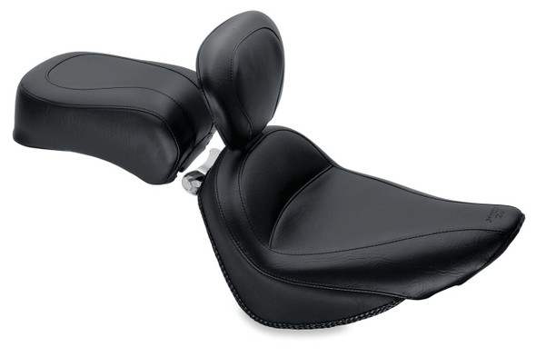 Mustang Standard Touring Solo Seat w/ Driver Backrest: 00-03, 05-15 Heritage Classic/Springer